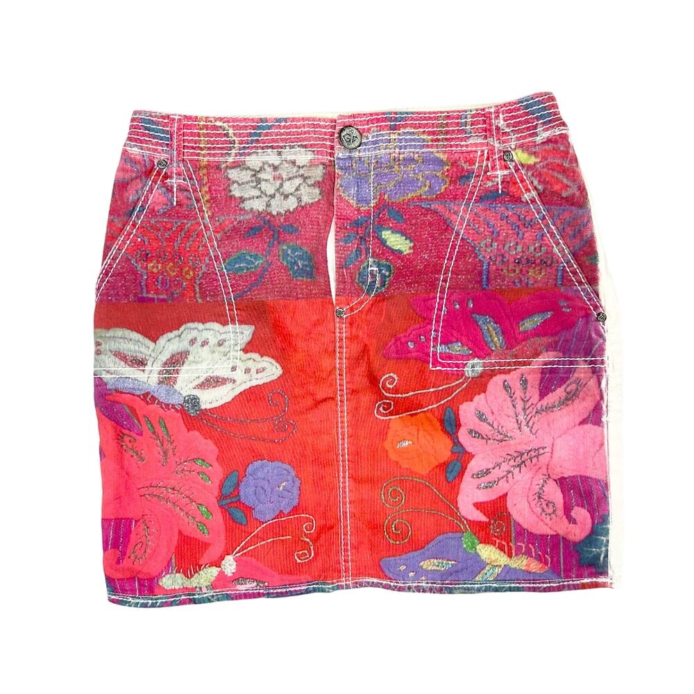 Gianfranco Ferre graphic cargo mini skirt size 28
